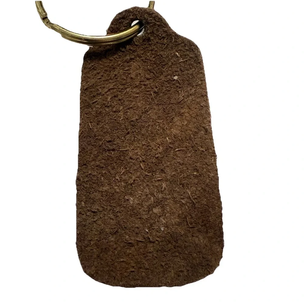 RARE! Limited Edition Vintage "Burning Man" Leather Pendant Keychain Bag Charm - Picture 5 of 8